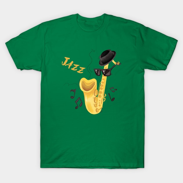 Jazz and Saxophone day T-Shirt by Imou designs